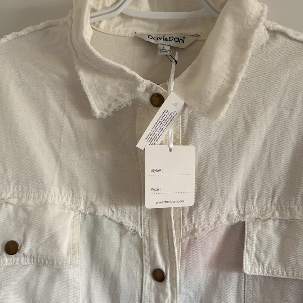 NWT Davi & Dani Rock & Roll Fringe Hem Snap Butto… - image 5